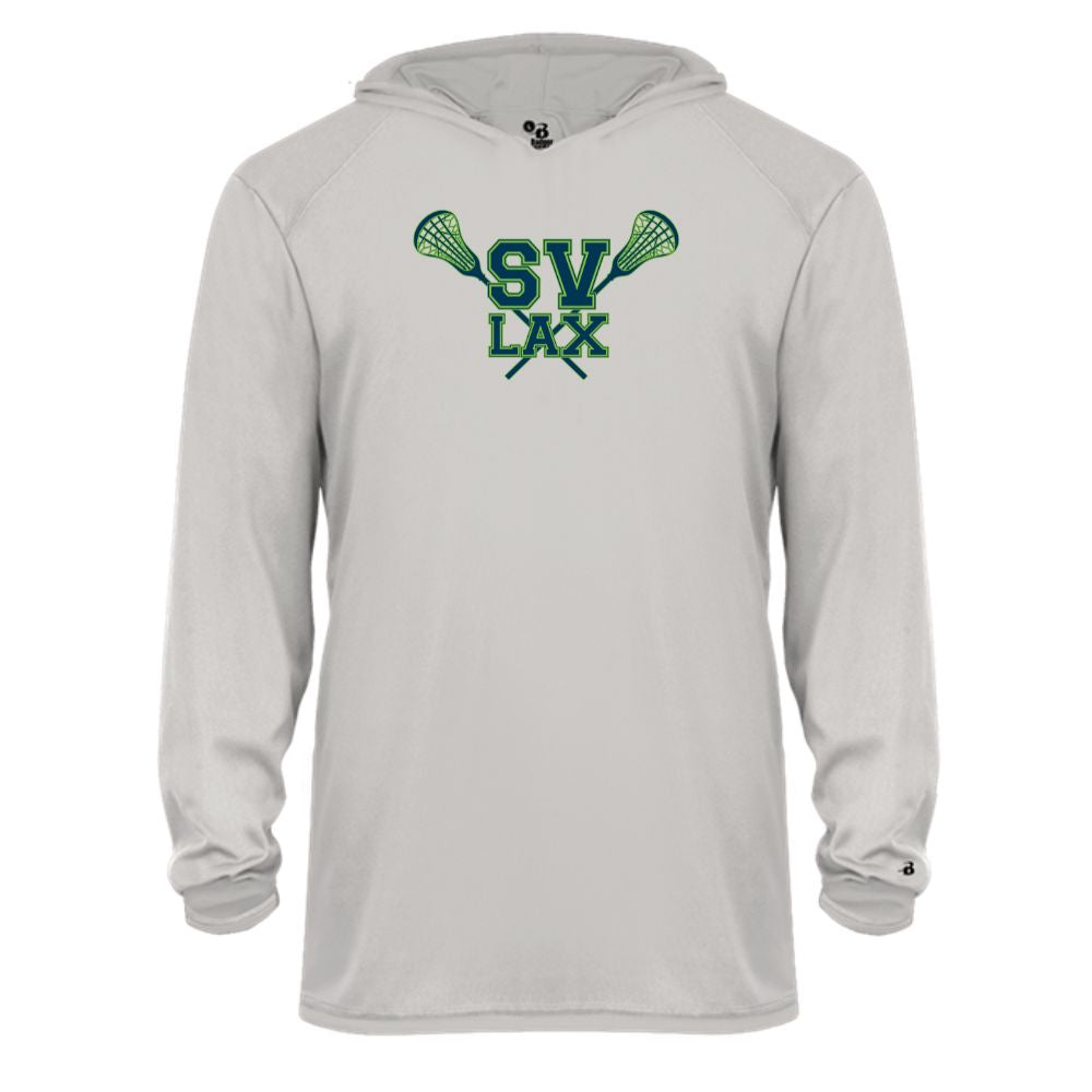 SVGYL - Youth Performance Long Sleeve Hooded T-Shirt - Silver
