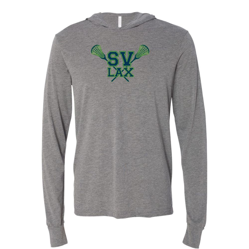 SVGYL - Adult Long Sleeve Hooded T-Shirt - Deep Heather