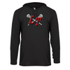 LT - Adult Performance Long Sleeve Hooded T-Shirt - Black