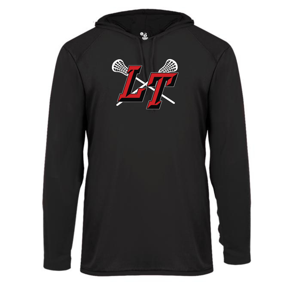 LT - Adult Performance Long Sleeve Hooded T-Shirt - Black