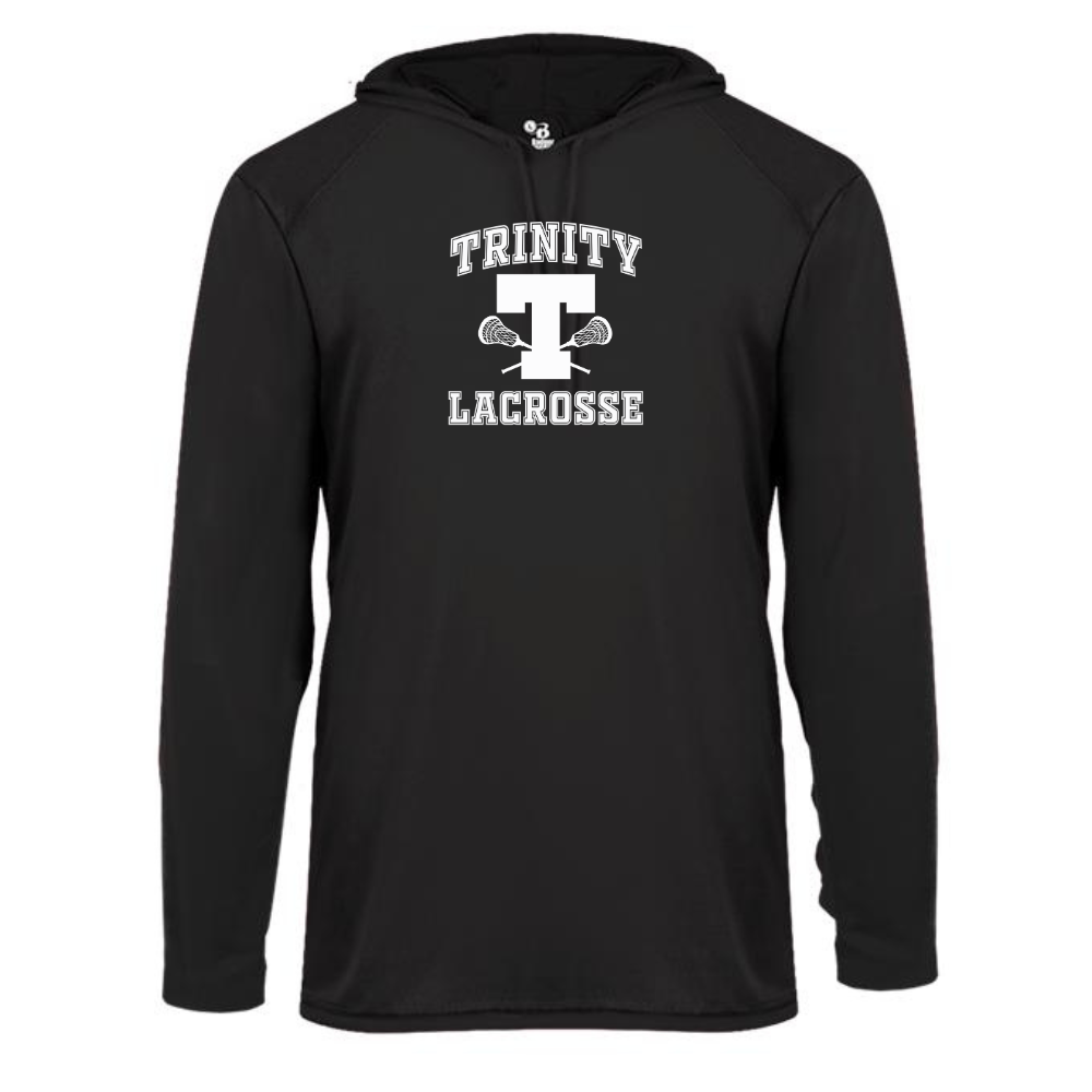 Trinity - Adult Performance Long Sleeve Hooded T-Shirt - Black