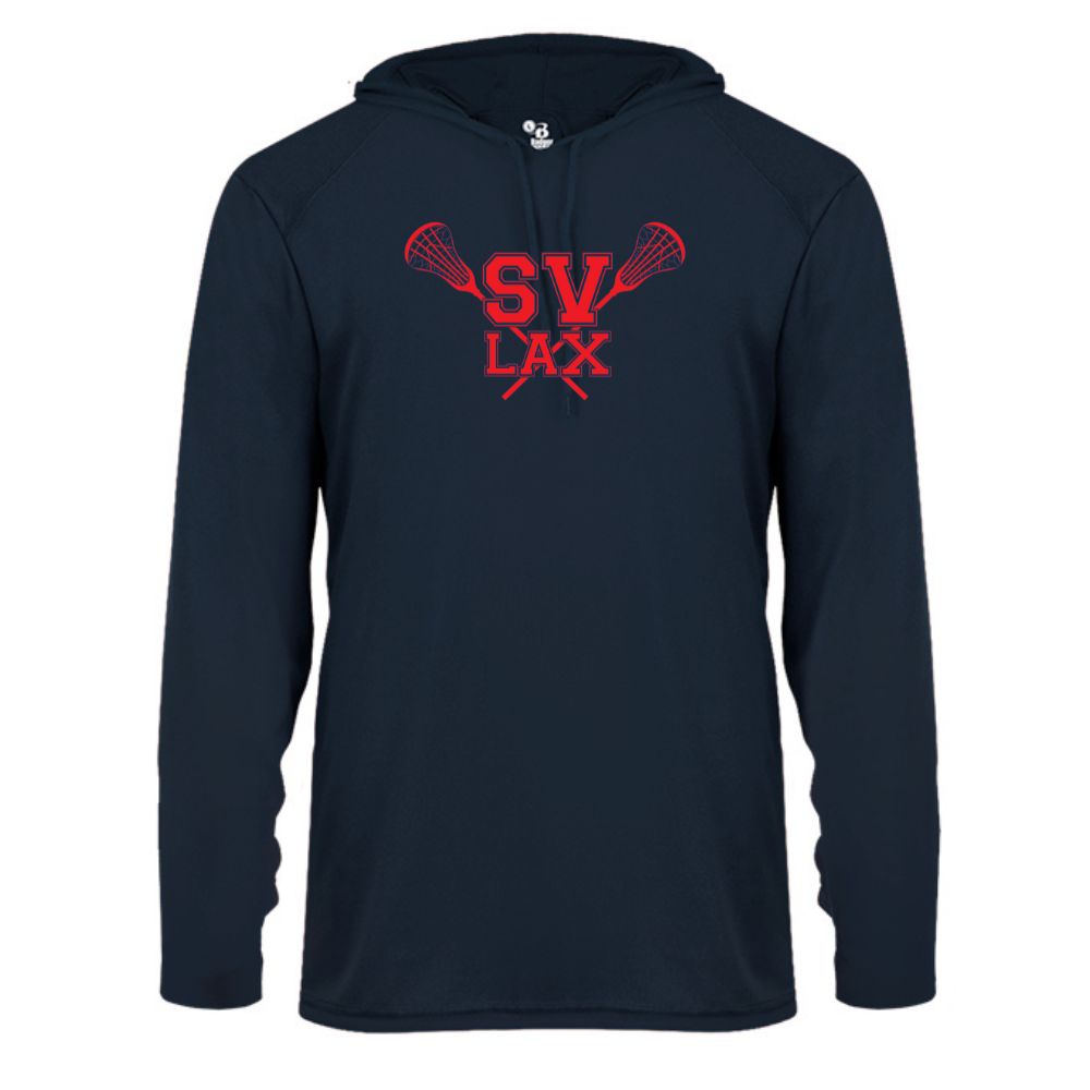 SVBYL - Adult Performance Long Sleeve Hooded T-Shirt - Navy