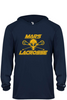 MYLA - Adult Performance Long Sleeve Hooded T-Shirt - (Navy, Gold, White)