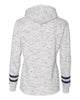 MYLA  Women’s Mélange Fleece Striped-Sleeve Hooded Sweatshirt