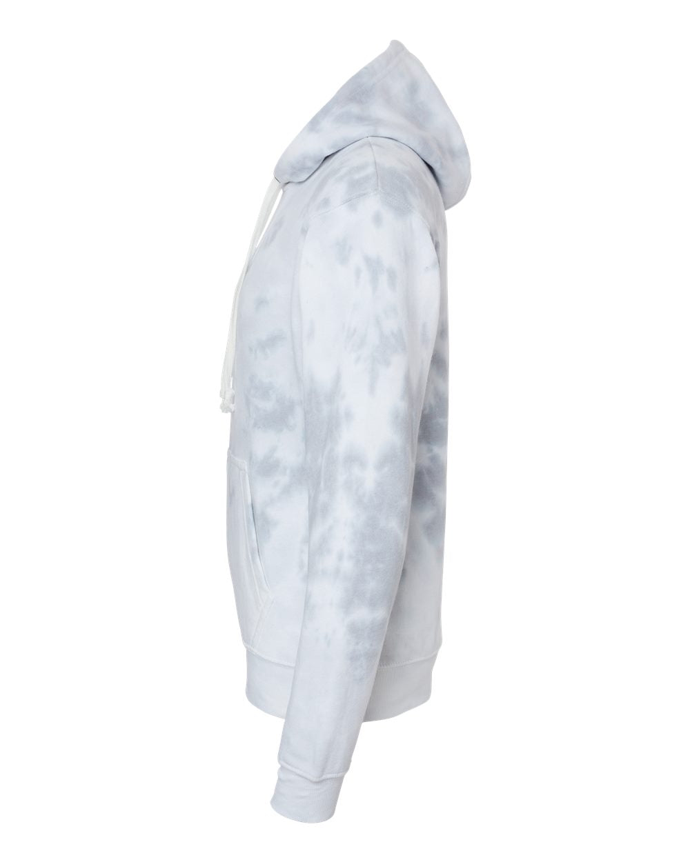 MYLA  Unisex Grey Tie-Dyed Fleece Hooded Sweatshirt