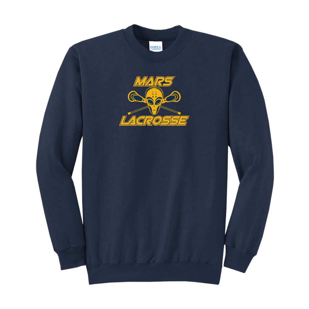 MYLA - Adult Core Fleece Crewneck Sweatshirt - Navy - Stick Logo