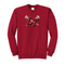 LT - Adult Core Fleece Crewneck Sweatshirt - Red - Top String Lacrosse