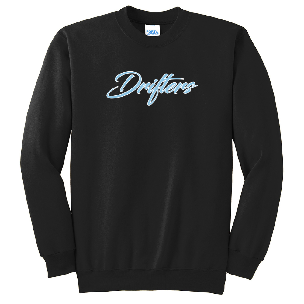 Drifters Adult Lacrosse Core Crewneck Sweatshirt - Black