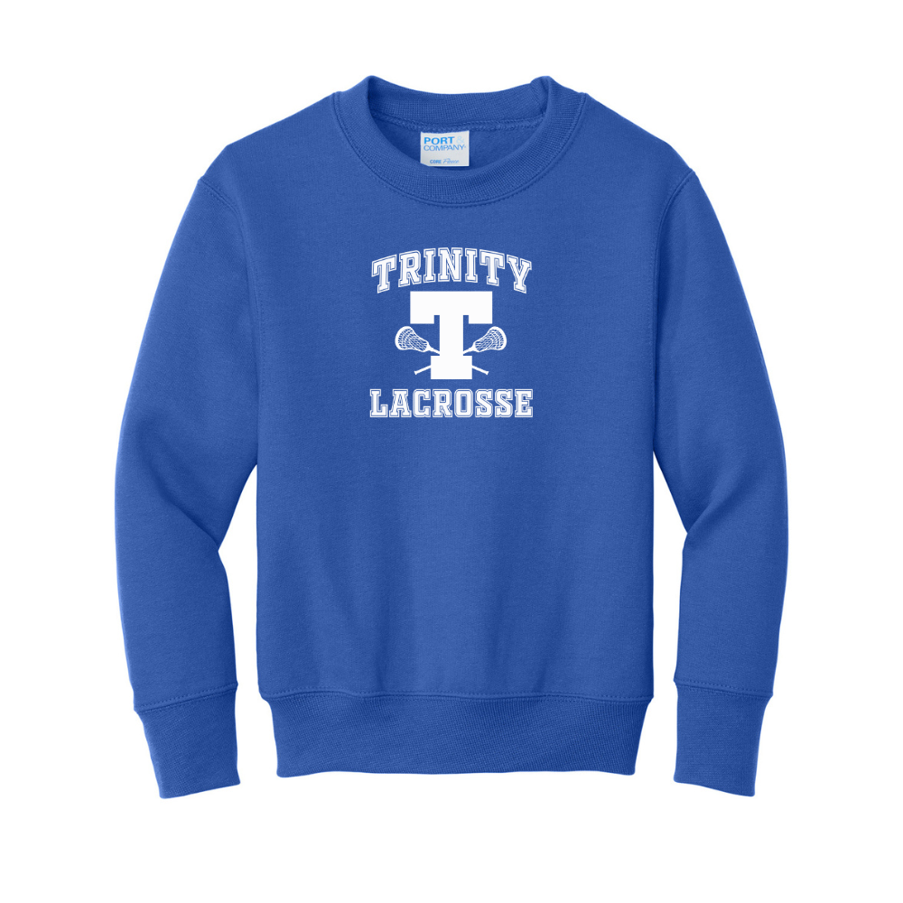 Trinity - Youth Core Fleece Crewneck Sweatshirt - Royal