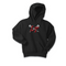 LT - Youth Core Fleece Pullover Hooded Sweatshirt - Black - Top String Lacrosse