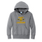 MYLA - Youth Core Fleece Pullover Hooded Sweatshirt - Grey - Stick Logo - Top String Lacrosse
