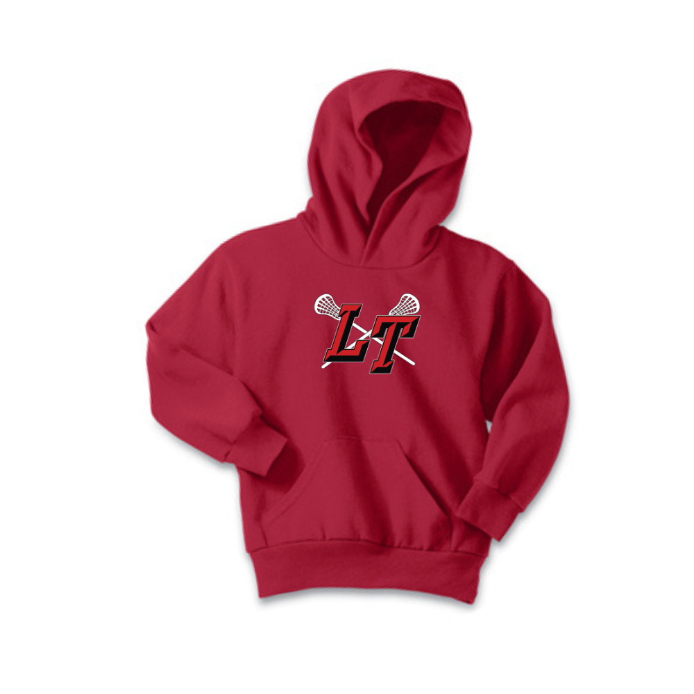 LT - Youth Core Fleece Pullover Hooded Sweatshirt - Red