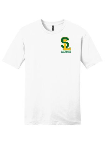 SLS Adult Lacrosse Soft T-Shirt - White with Small Logo