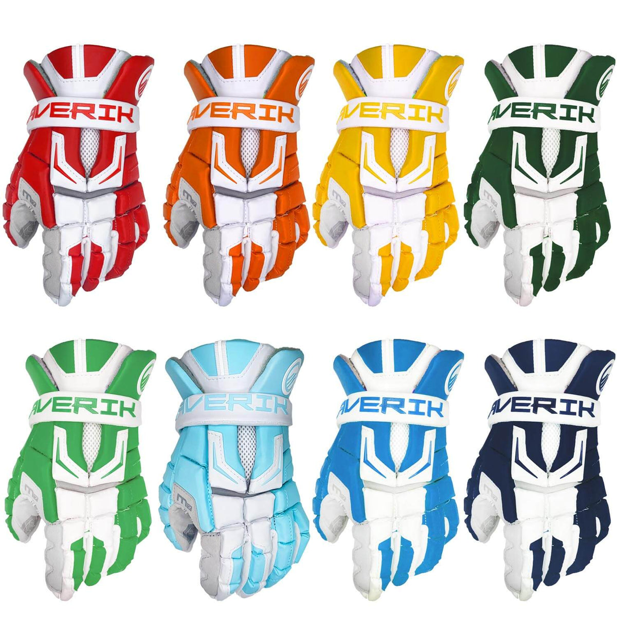 Maverik M7 Limited Edition Color Lacrosse Gloves Red Orange Athletic Gold Forest Green Kelly Green Carolina Blue Royal Blue Navy Blue | Top String Lacrosse