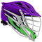 Cascade XRS Helmet - Purple Shell - White Mask - Lime Chin - White Strap - Top String Lacrosse