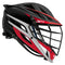 Cascade XRS Pro Helmet - Black Shell - Black Mask - Red Visor - Red Chin - Black Strap - Top String Lacrosse