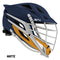 Cascade XRS Pro Helmet - Matte Navy Shell - White Mask - Athletic Gold Chin - White Strap - Top String Lacrosse