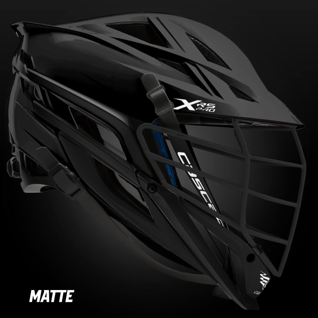 Cascade String Cascade XRS Pro Lacrosse Helmet - Matte Black Shell | Top String Lacrosse