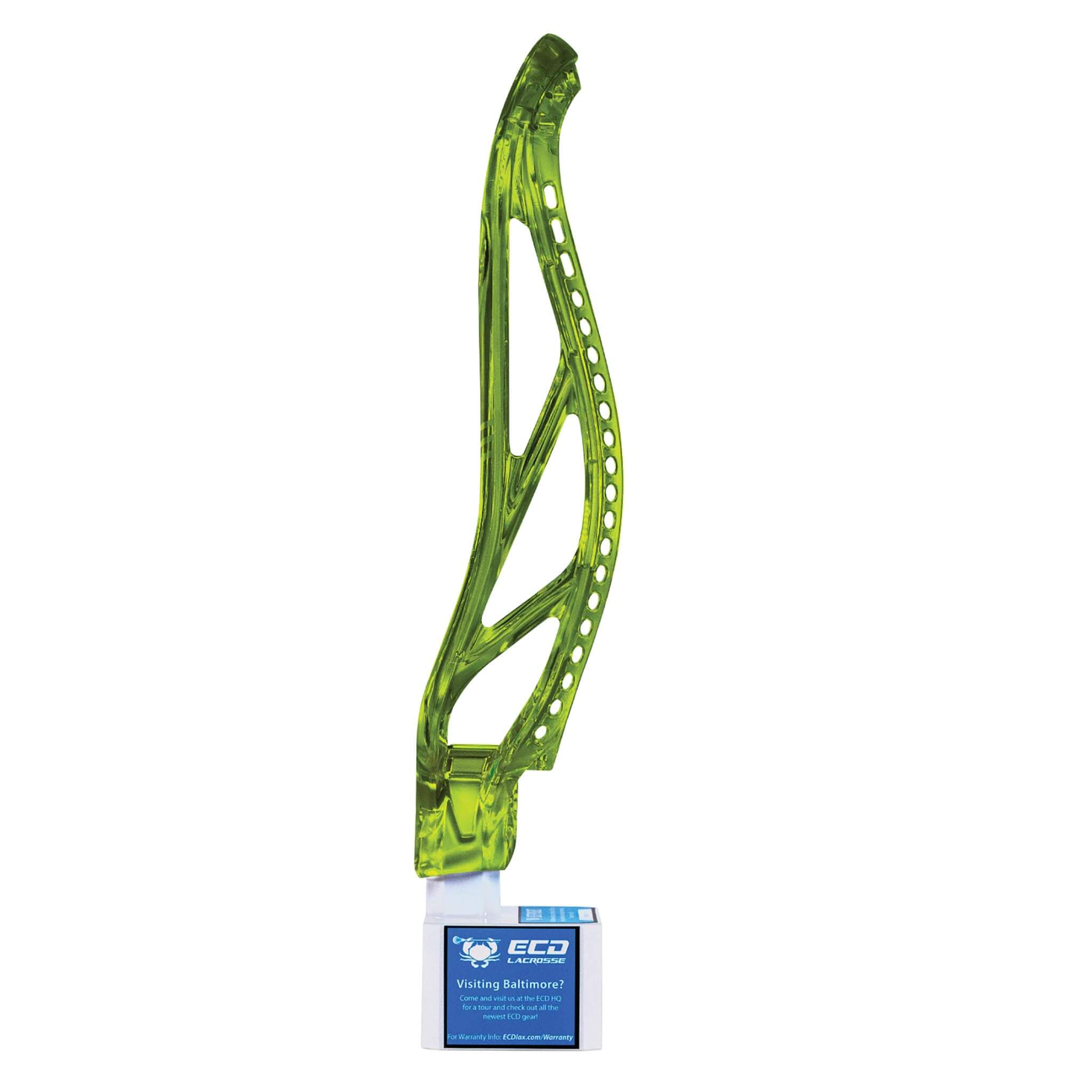 ECD Dyed Ion Lacrosse Head - Lime Green | Top String Lacrosse