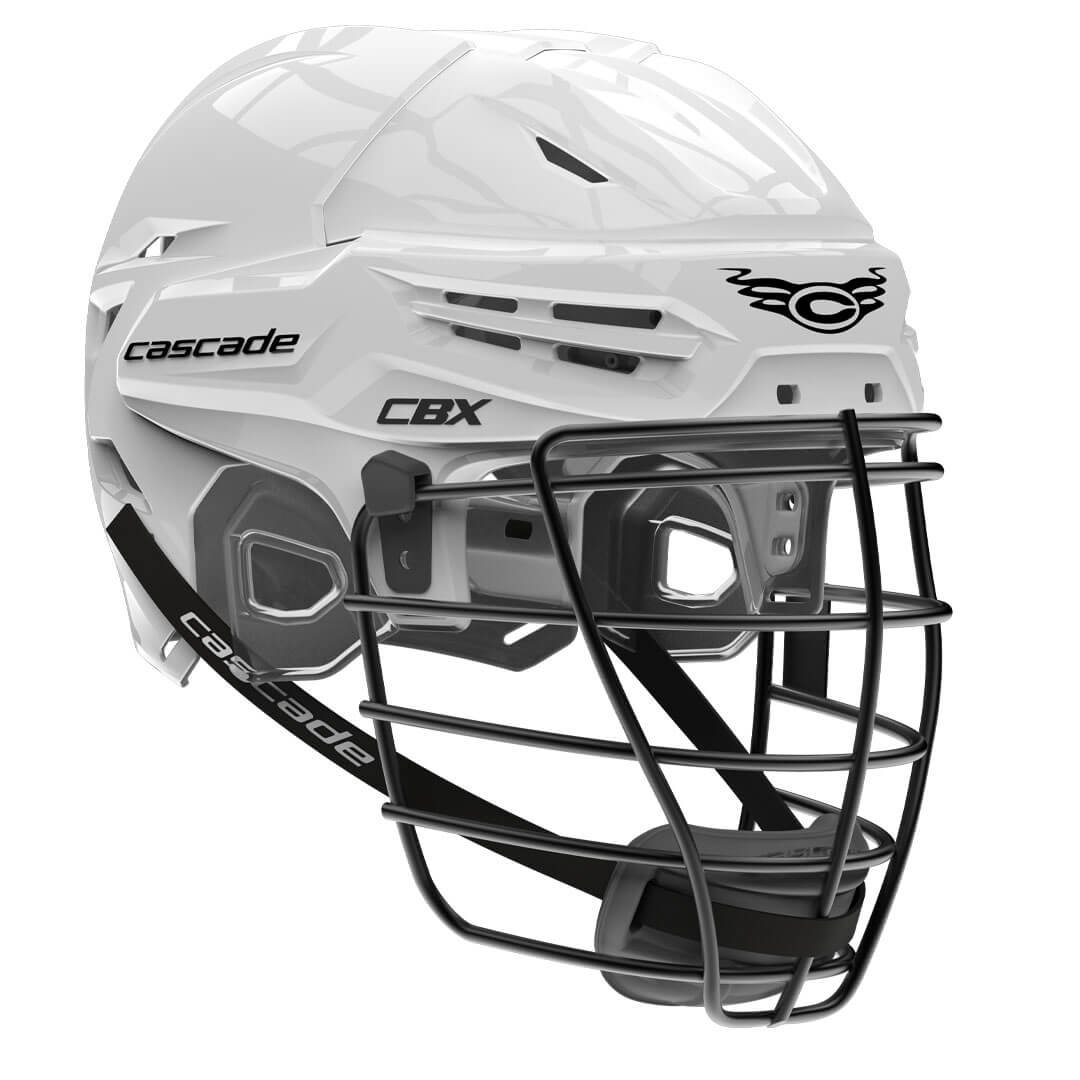 st tail  ナイデッカー CASCADE W WHITE 23 Cascade CBX Complete Box Lacrosse Helmet | Top String Lacrosse