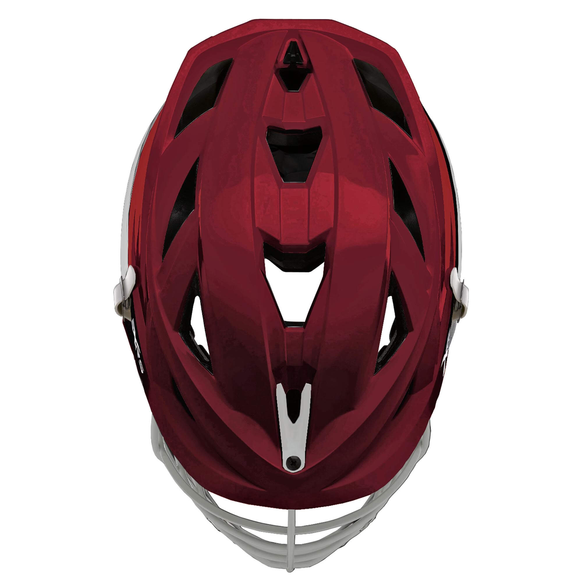 Cascade XRS Pro Helmet - Maroon Shell - White Mask - White Strap | Top String Lacrosse