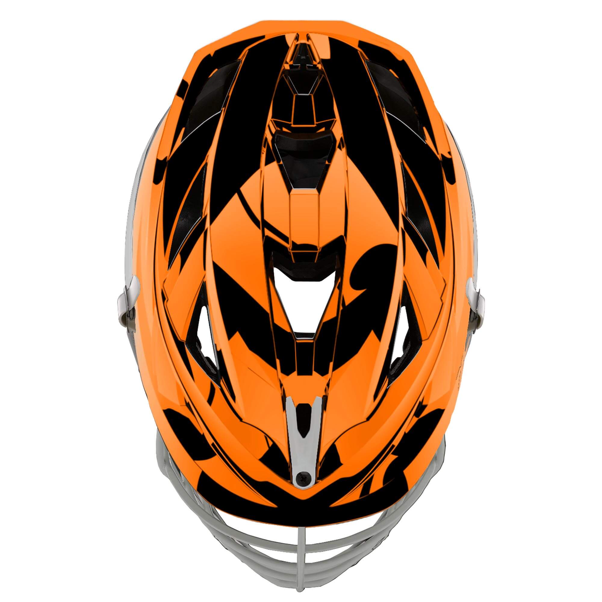 Cascade XRS Pro Helmet - Orange  Chrome Shell - White Mask - White Chin - White Strap | Top String Lacrosse