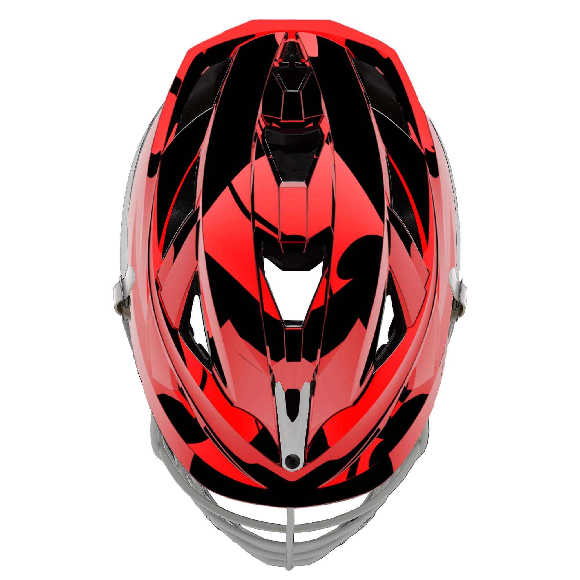 Cascade XRS Pro Helmet - Red Chrome Shell - White Mask - White Chin - White Strap | Top String Lacrosse