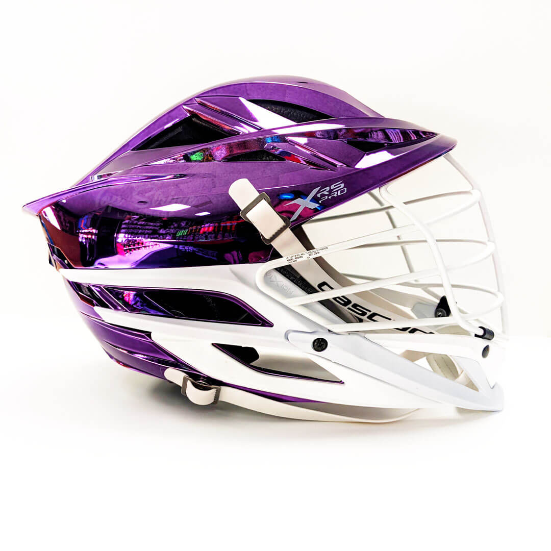 Cascade XRS Pro Helmet - Purple Chrome Shell - White Mask - White Chin - White Strap