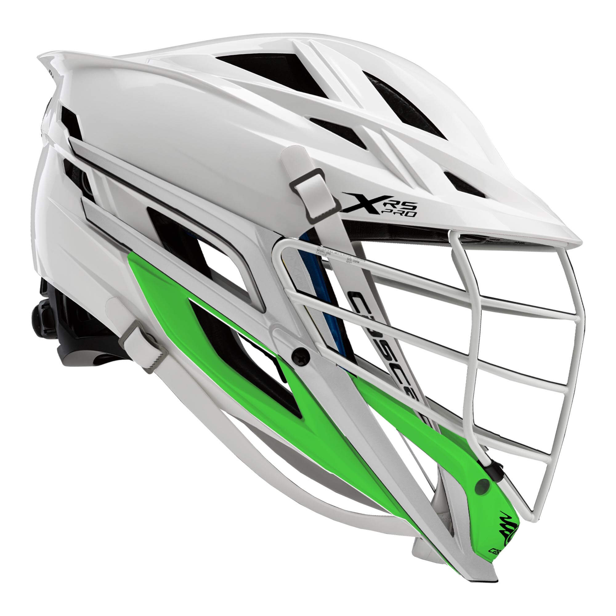 Cascade XRS Pro Helmet - White Shell - White Mask - Lime Chin - White ...