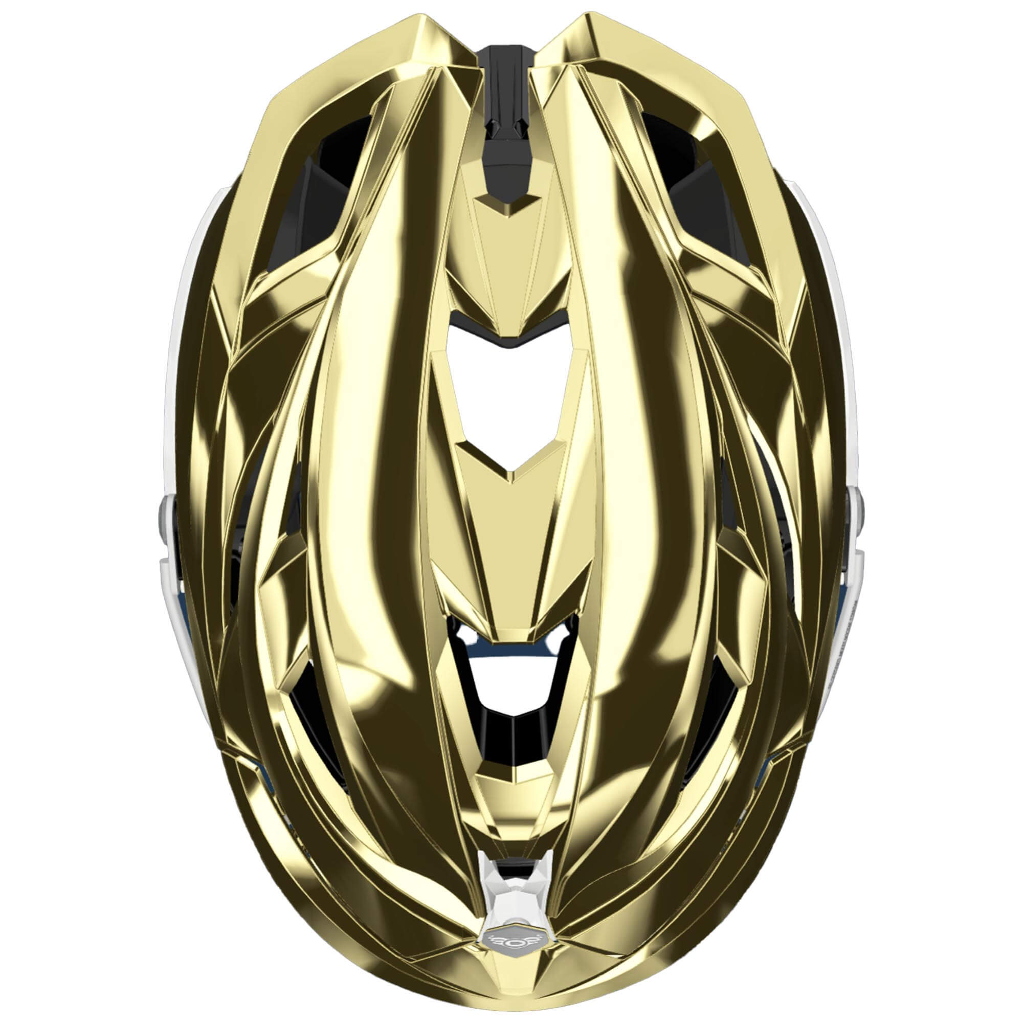Cascade Z Lacrosse Helmet - Gold Chrome Shell - White Mask - White