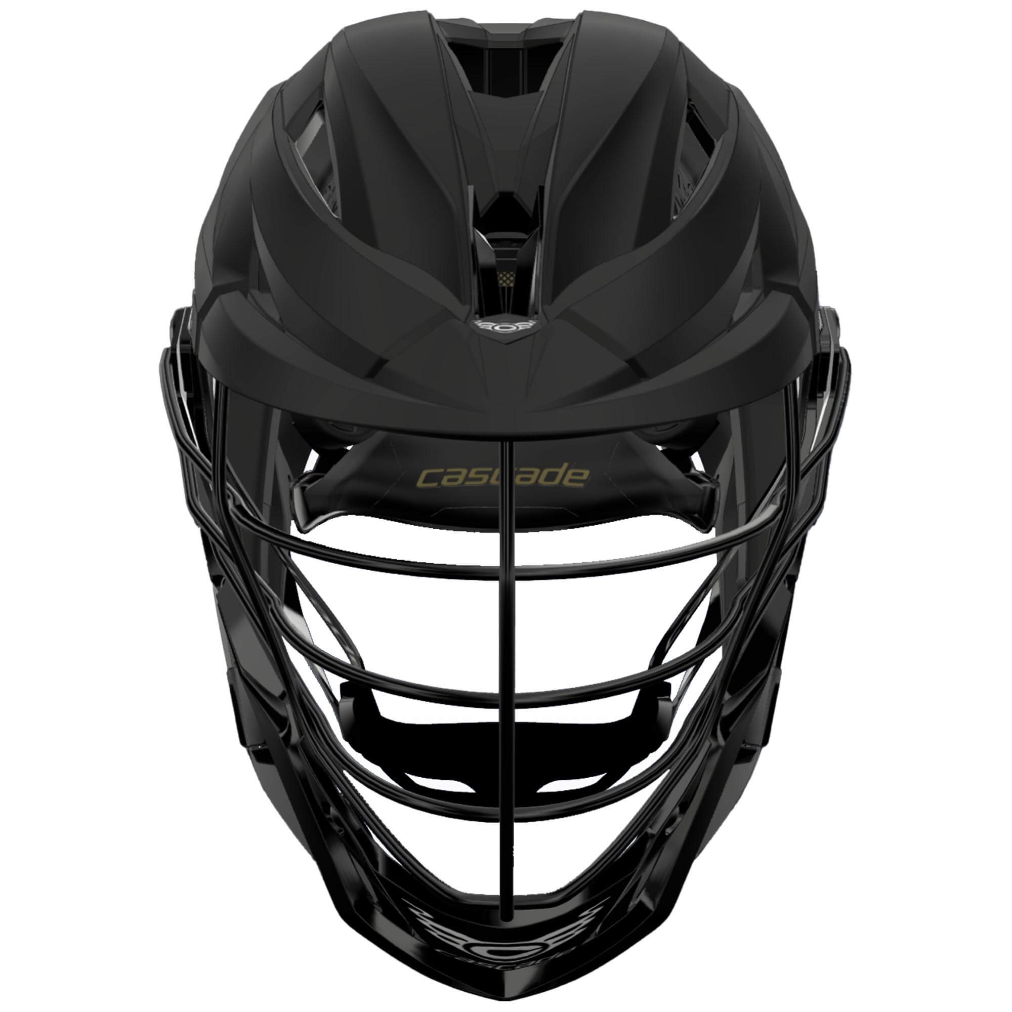 Cascade Z Lacrosse Helmet - Matte Black Shell | Top String Lacrosse
