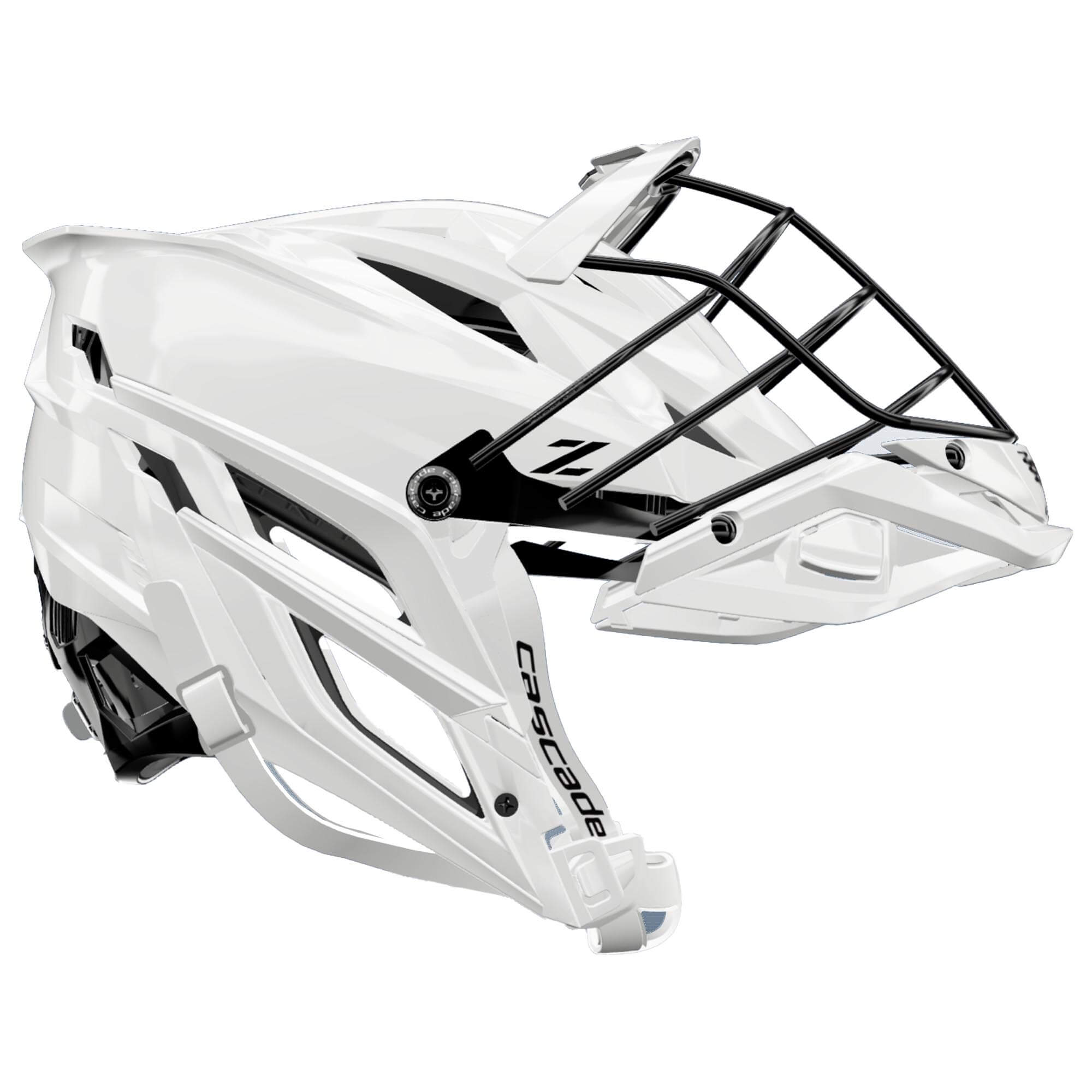 Cascade Z Lacrosse Helmet - White Shell - Black Facemask | Top String Lacrosse