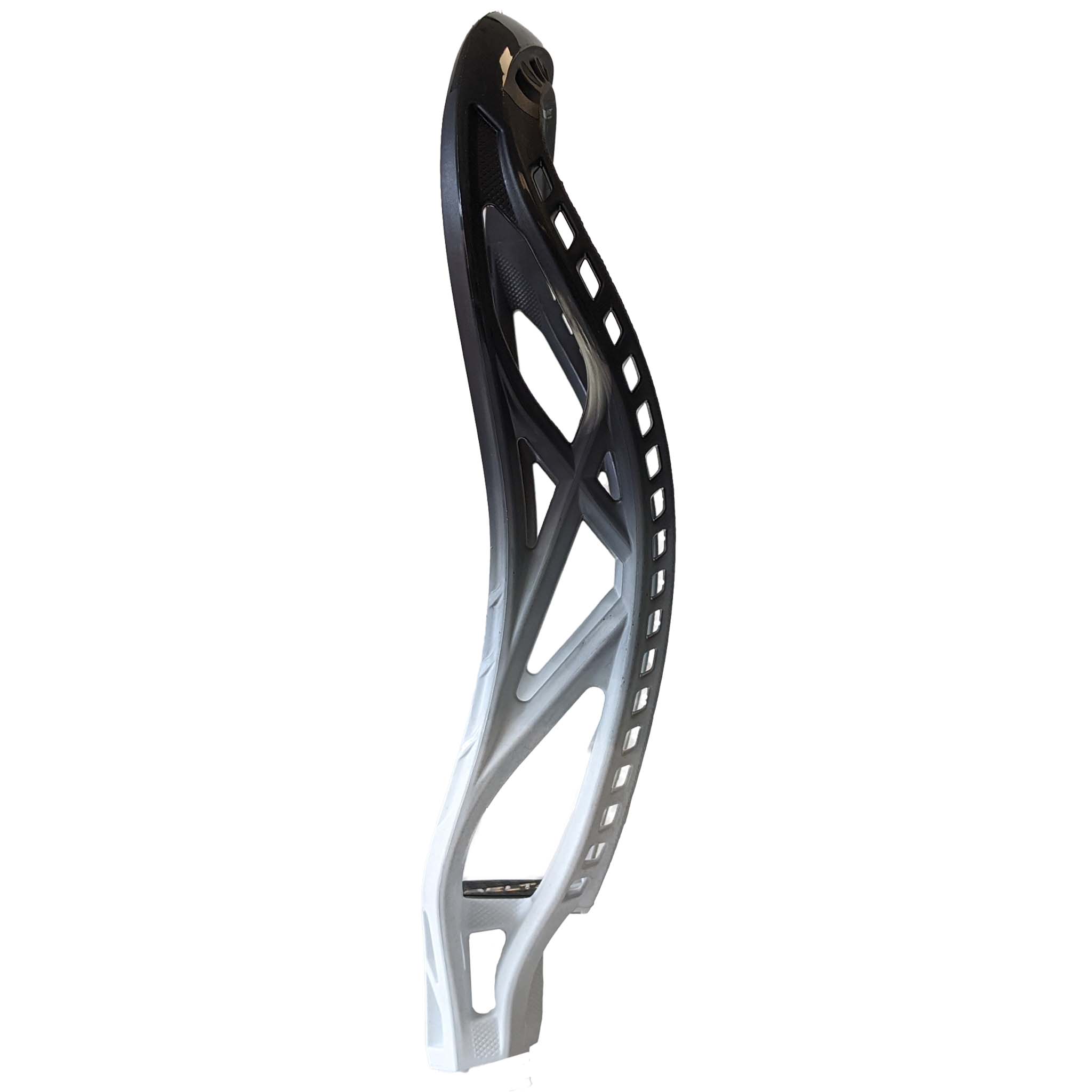 ECD Dyed Delta Lacrosse Head - Black - White Fade | Top String Lacrosse