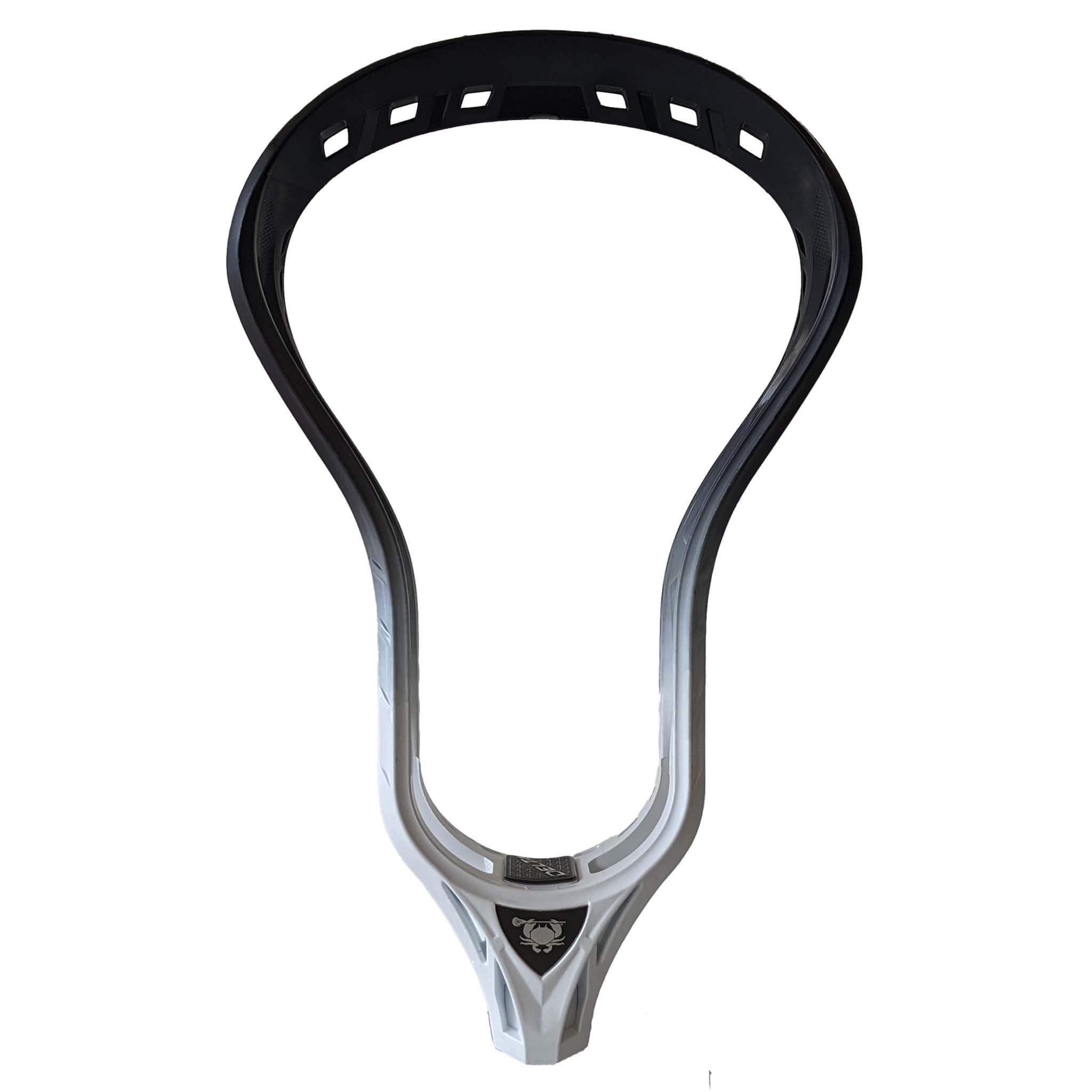 ECD Dyed Delta Lacrosse Head - Black - White Fade | Top String Lacrosse