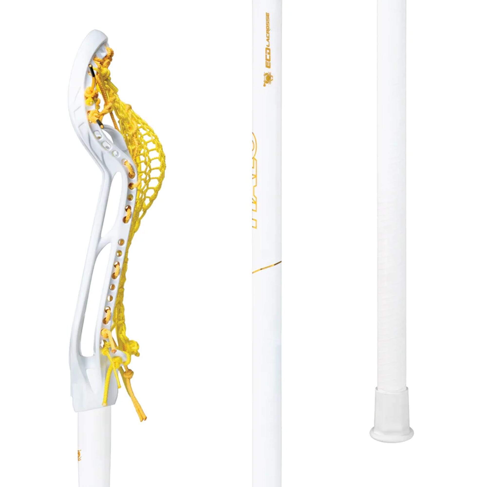 ECD Halo Composite Complete Women's Stick - White - Yellow | Top String Lacrosse