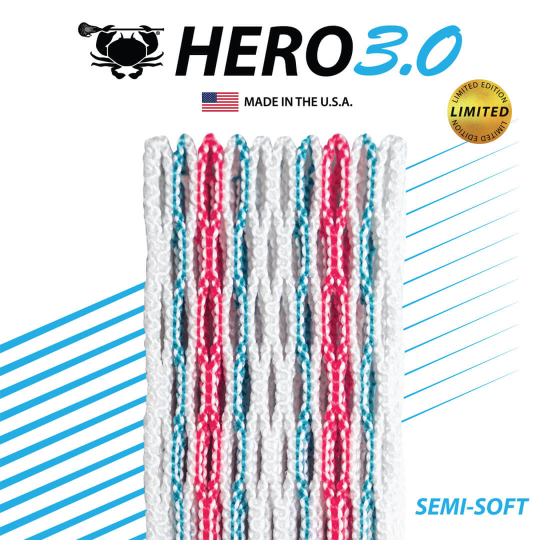ECD Hero 3.0 LE South Beach 2023 Storm Striker Lacrosse Mesh - Top String Lacrosse