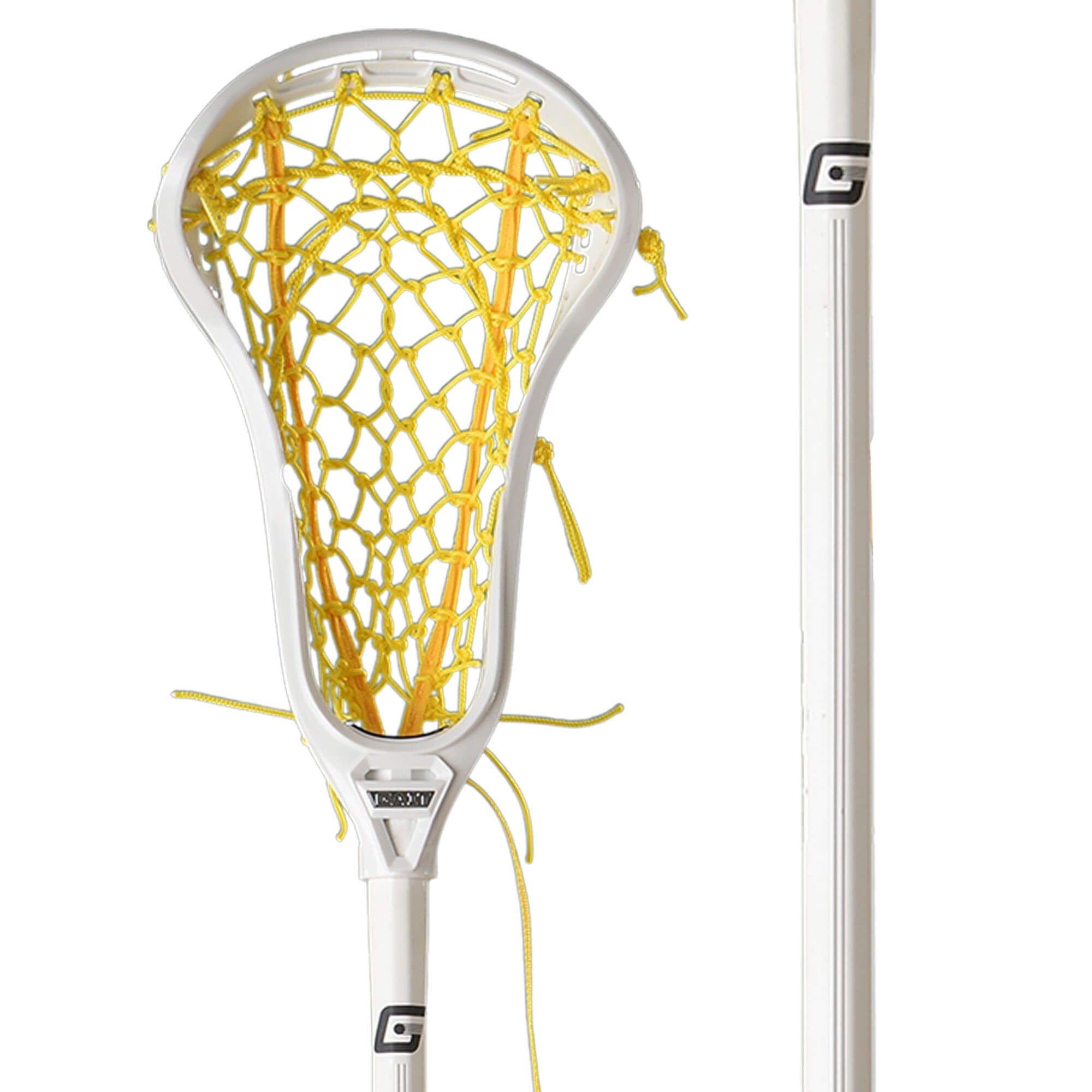 Gait Air 3 Flex Mesh Composite Complete Women's Lacrosse Stick - White - Yellow | Top String Lacrosse