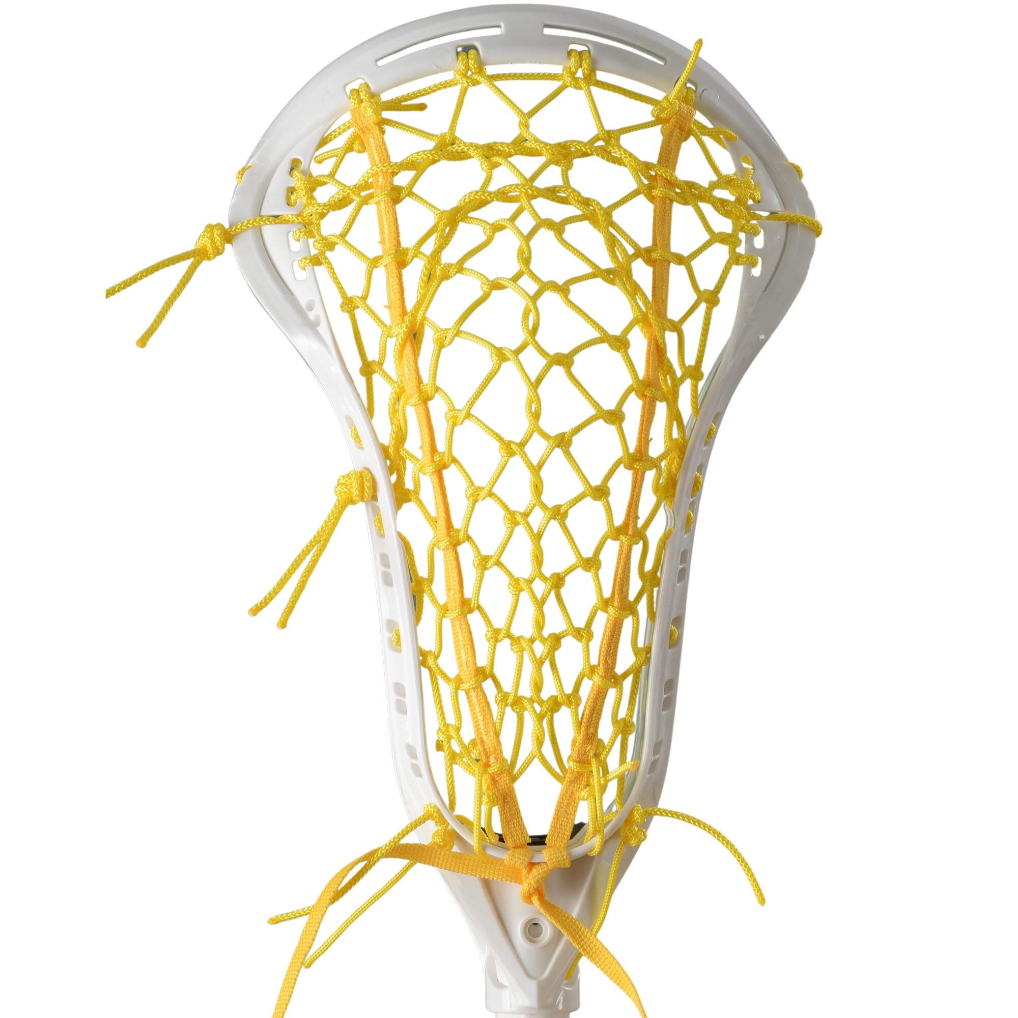 Gait Air 3 Women's Lacrosse Head - Flex Mesh - White and Yellow | Top String Lacrosse