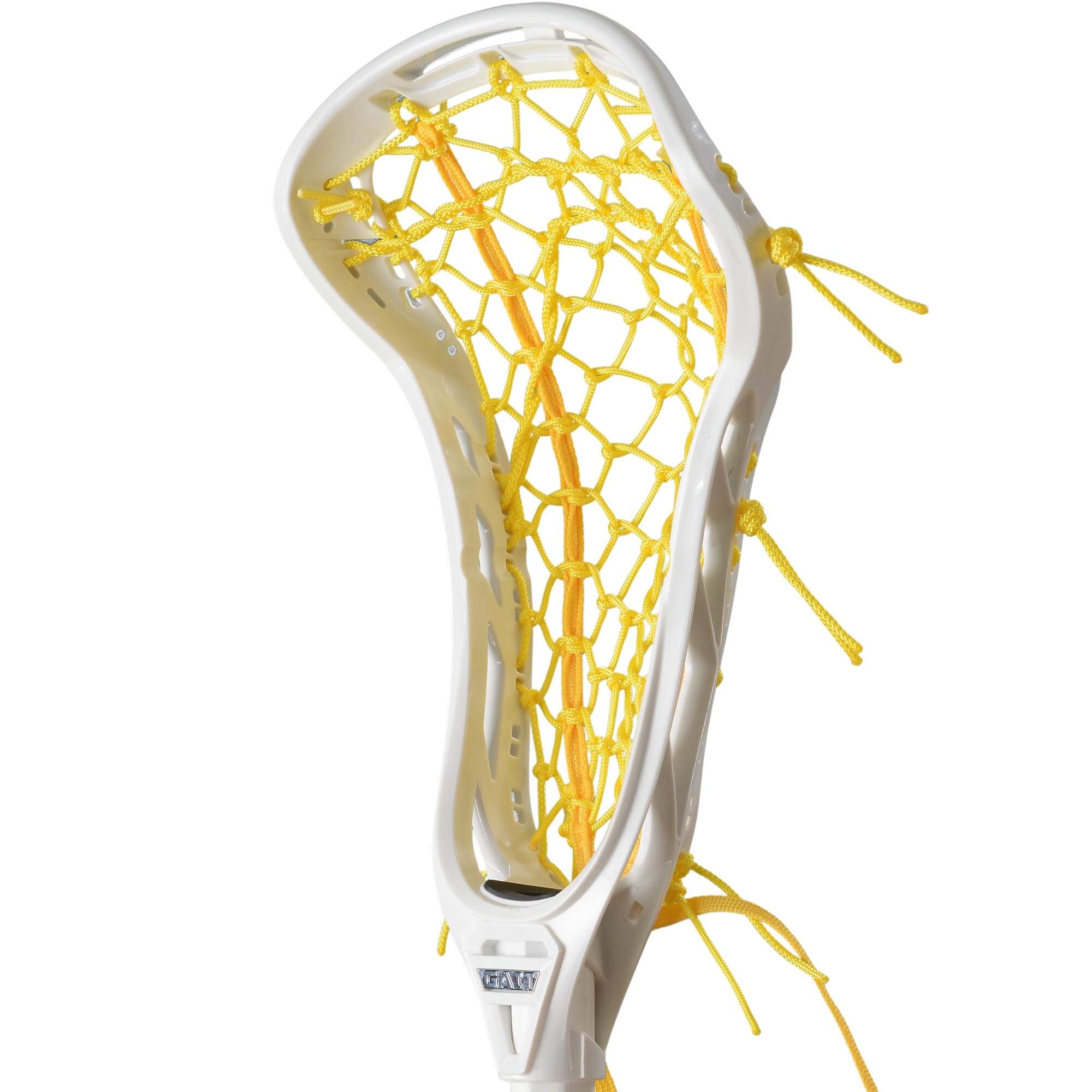 Gait Air 3 Women's Lacrosse Head - Flex Mesh - White and Yellow | Top String Lacrosse