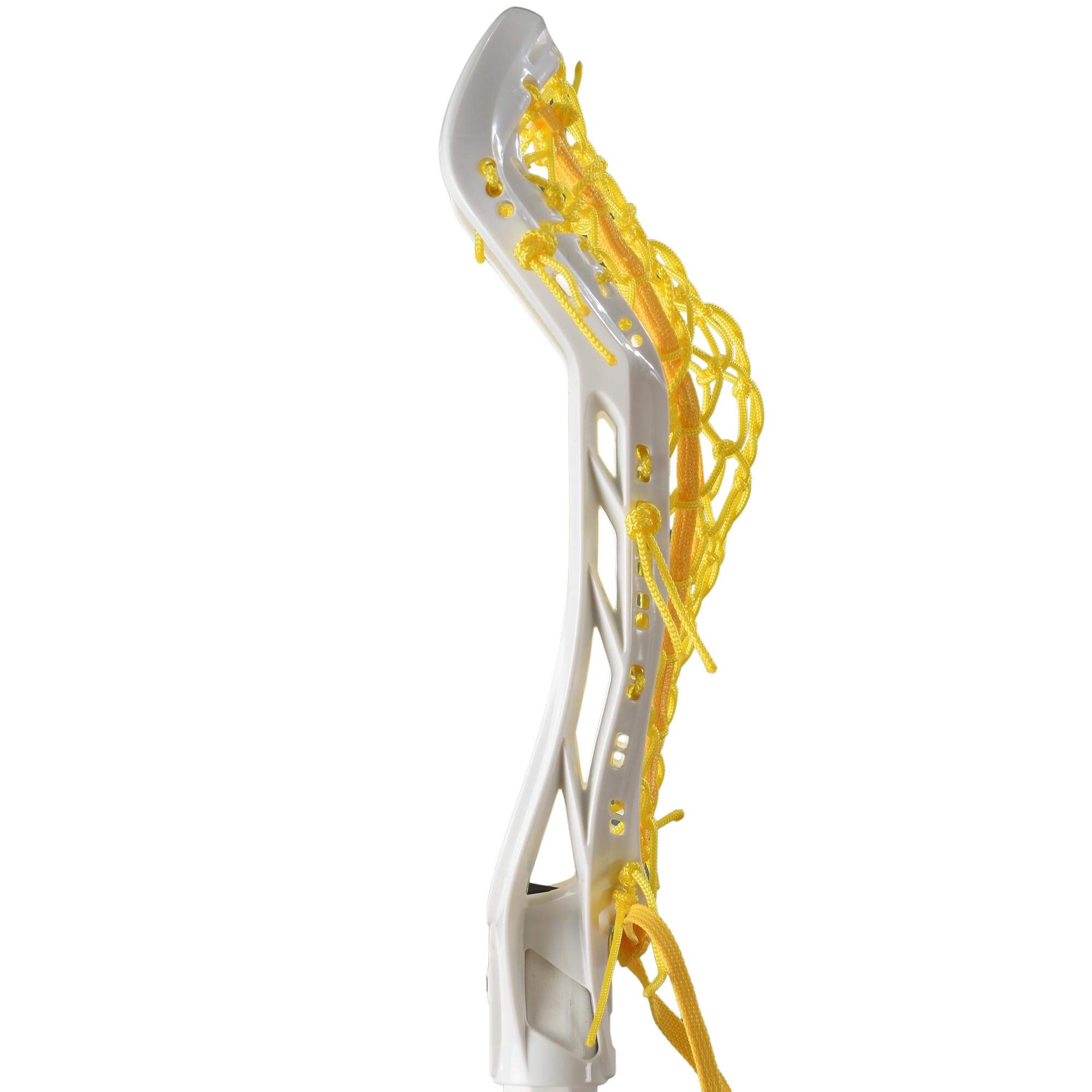 Gait Air 3 Women's Lacrosse Head - Flex Mesh - White and Yellow | Top String Lacrosse