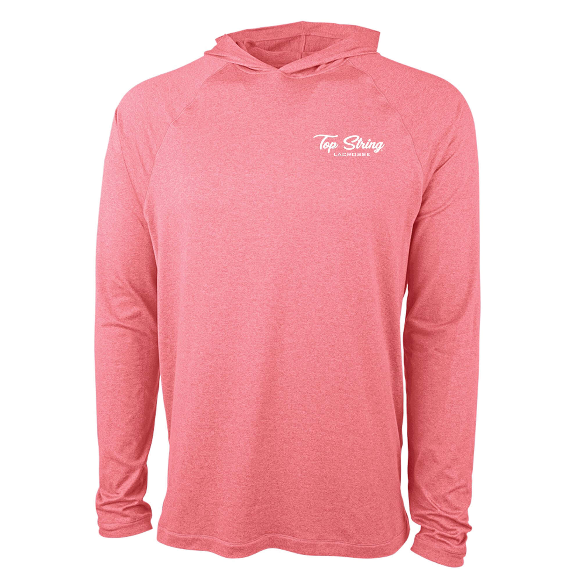 Top String Lacrosse Lightweight Stretch Hoodie - coral 