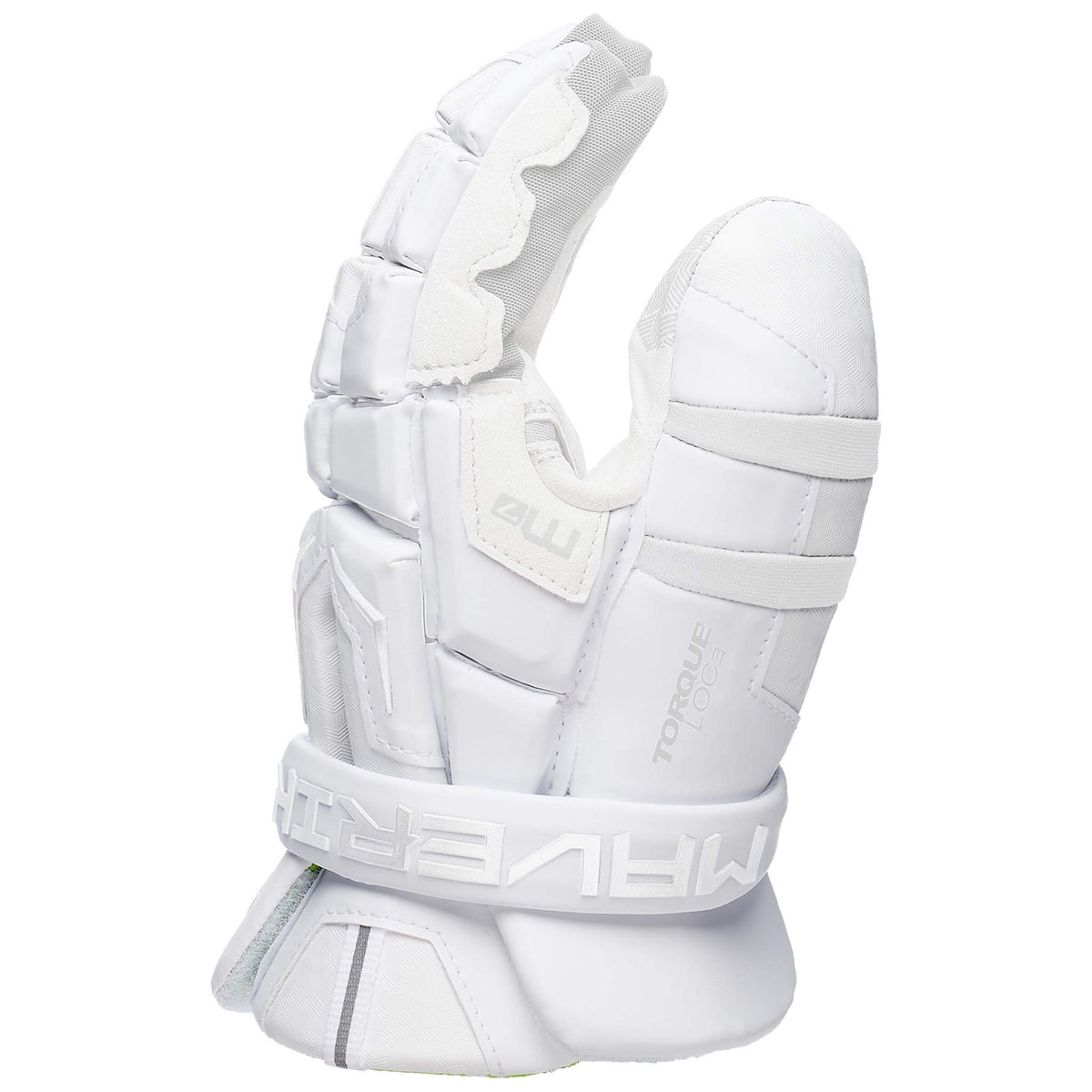 Maverik M7 Lacrosse Goalie Gloves - white  | Top String Lacrosse