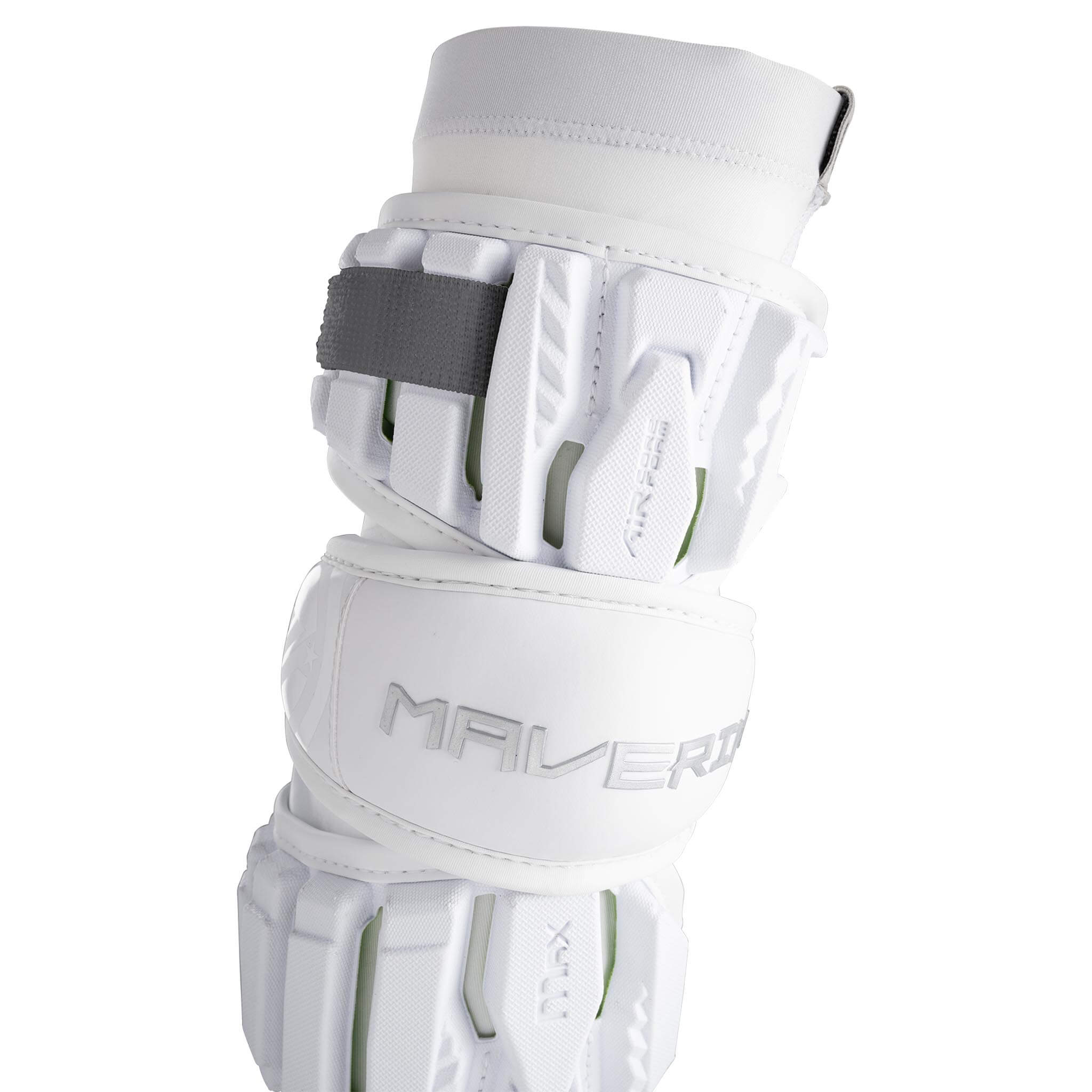 Maverik Max Lacrosse Arm Pads - White | Top String Lacrosse