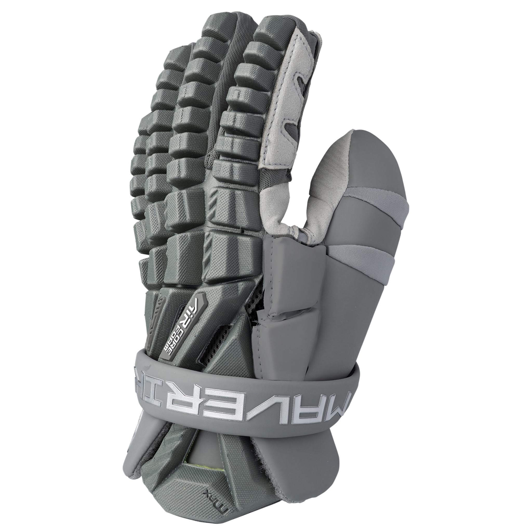Maverik Max Lacrosse Goalie Gloves - Gray | Top String Lacrosse