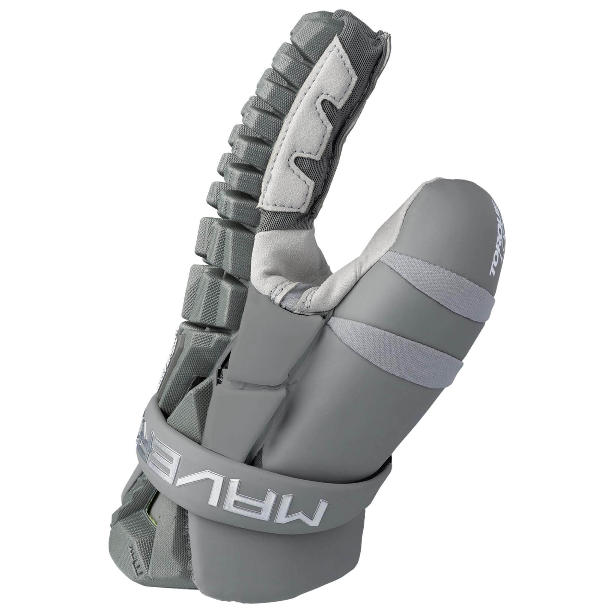 Maverik Max Lacrosse Goalie Gloves - Gray | Top String Lacrosse