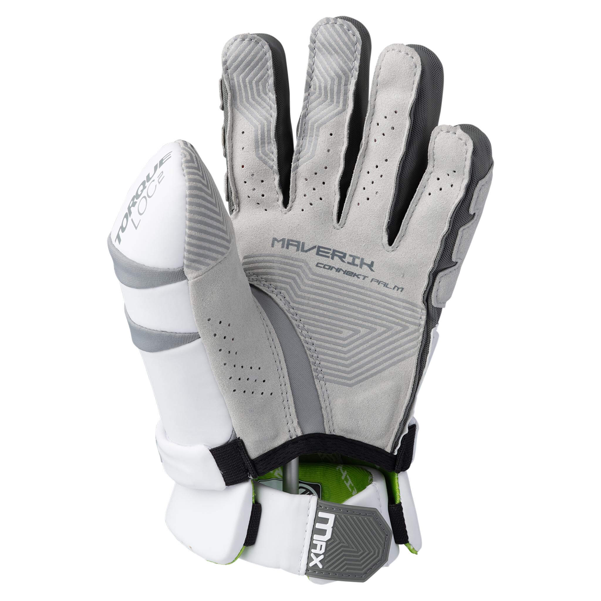 Maverik Max Lacrosse Goalie Gloves - White | Top String Lacrosse