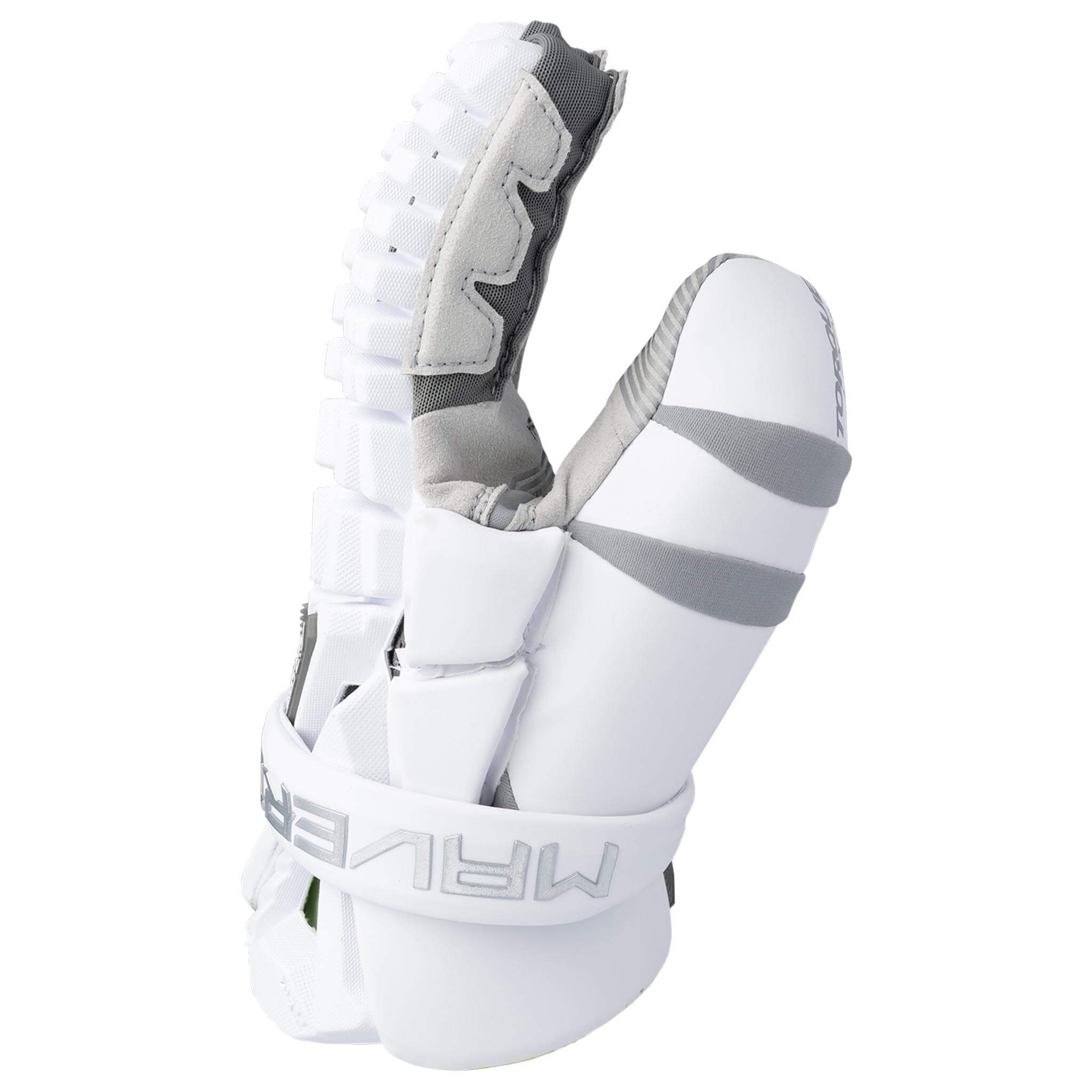 Maverik Max Lacrosse Goalie Gloves - White | Top String Lacrosse