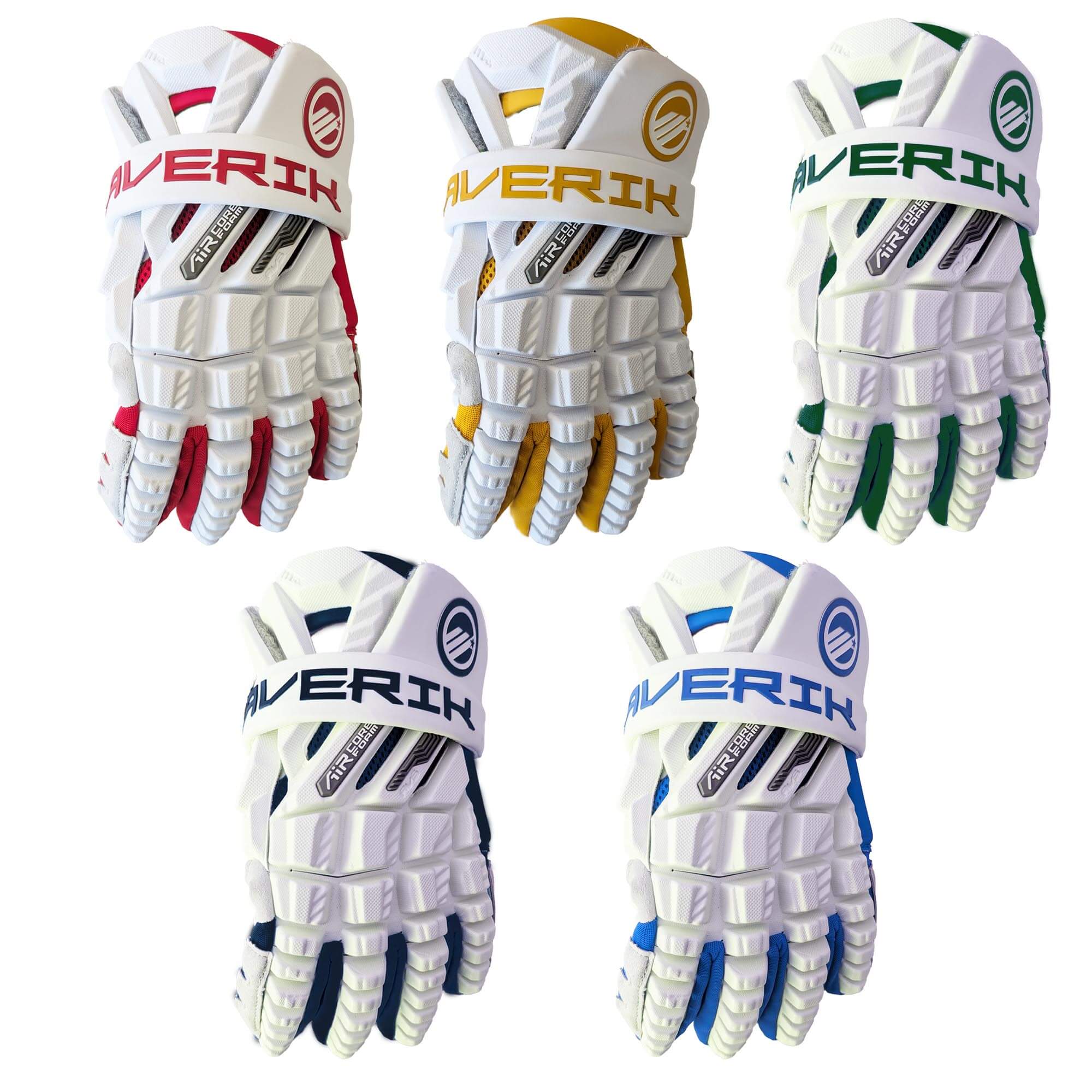 Maverik Max Lacrosse Gloves - Red - Yellow Athletic Gold Green Navy Royal Blue | Top String Lacrosse