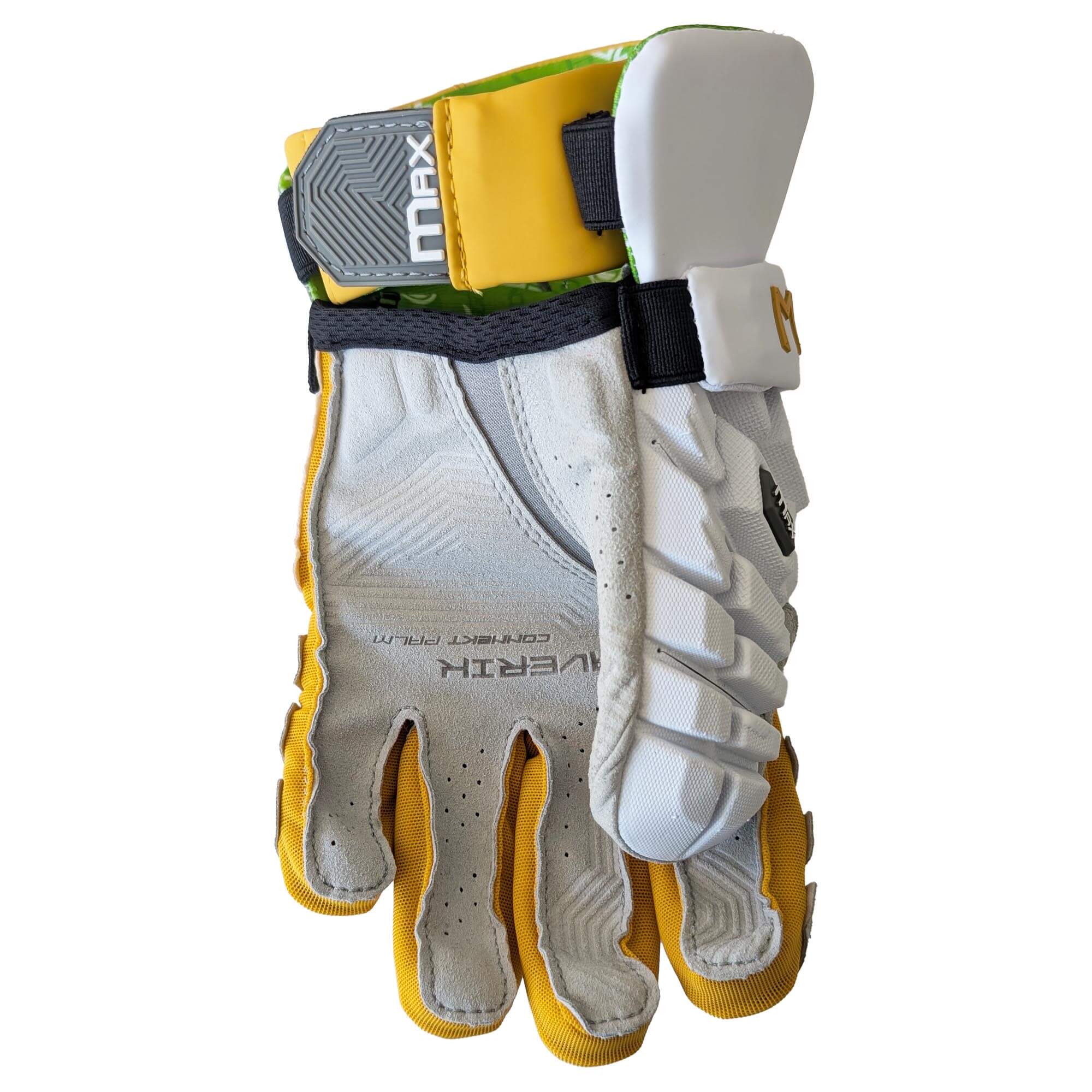 Maverik Max Lacrosse Gloves Athletic Gold Yellow | Top String Lacrosse