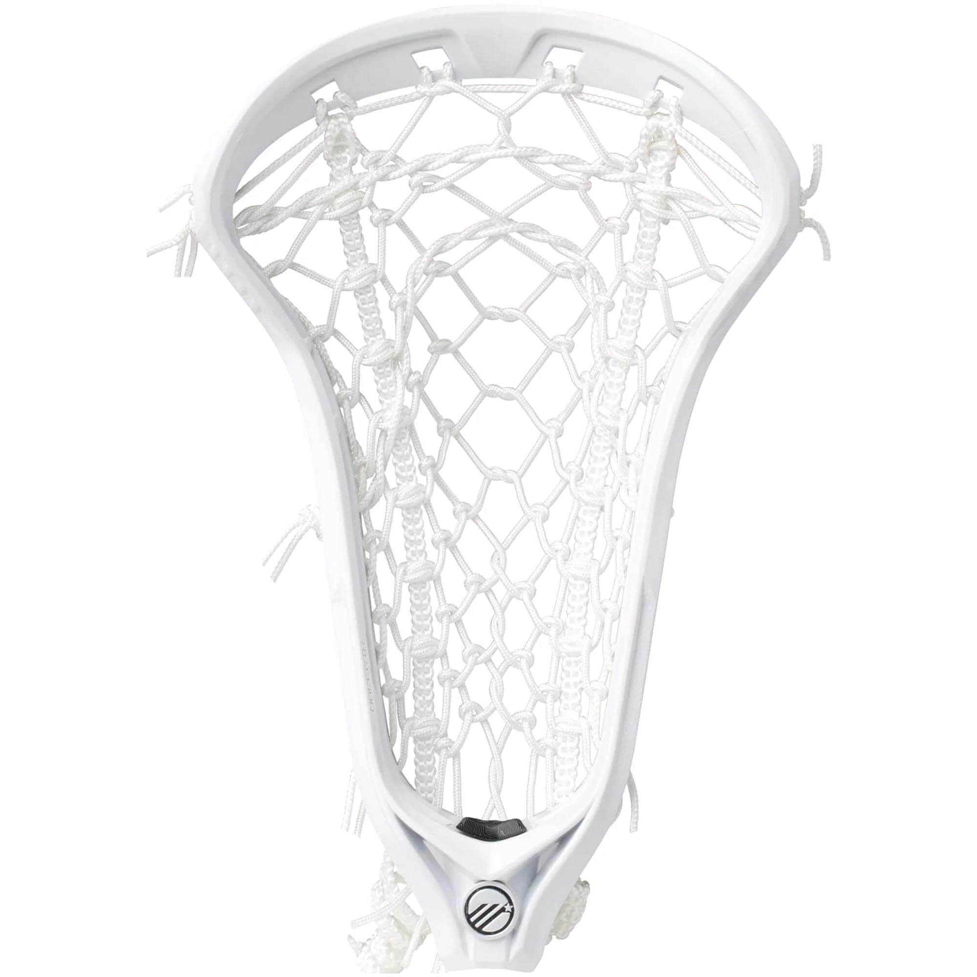 Maverik Sonar HEX Pocket Strung Women's Lacrosse Head - White/White | Top String Lacrosse